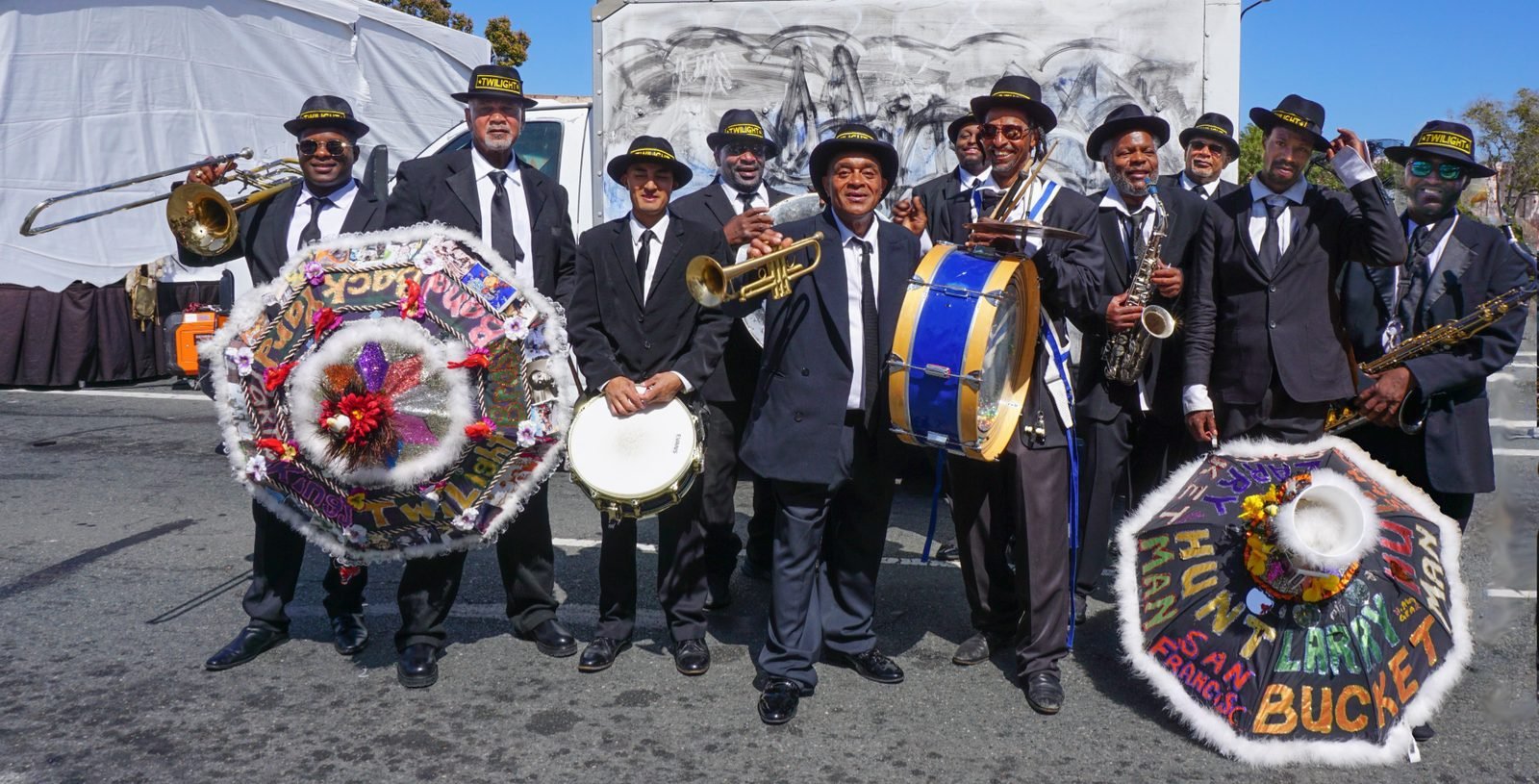 BTG Brass Band performing on a New Orleans street